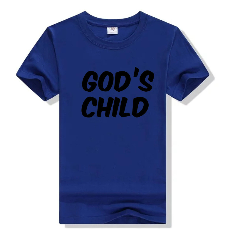 2017夏季gods child英文字母印花 女式短袖t恤 时尚百搭圆领上衣