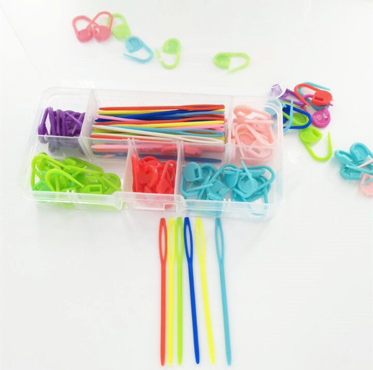 Boxed Plastic Small Button DIY Stitch Marker Wool Sweater Knitting Tool Plastic Needle