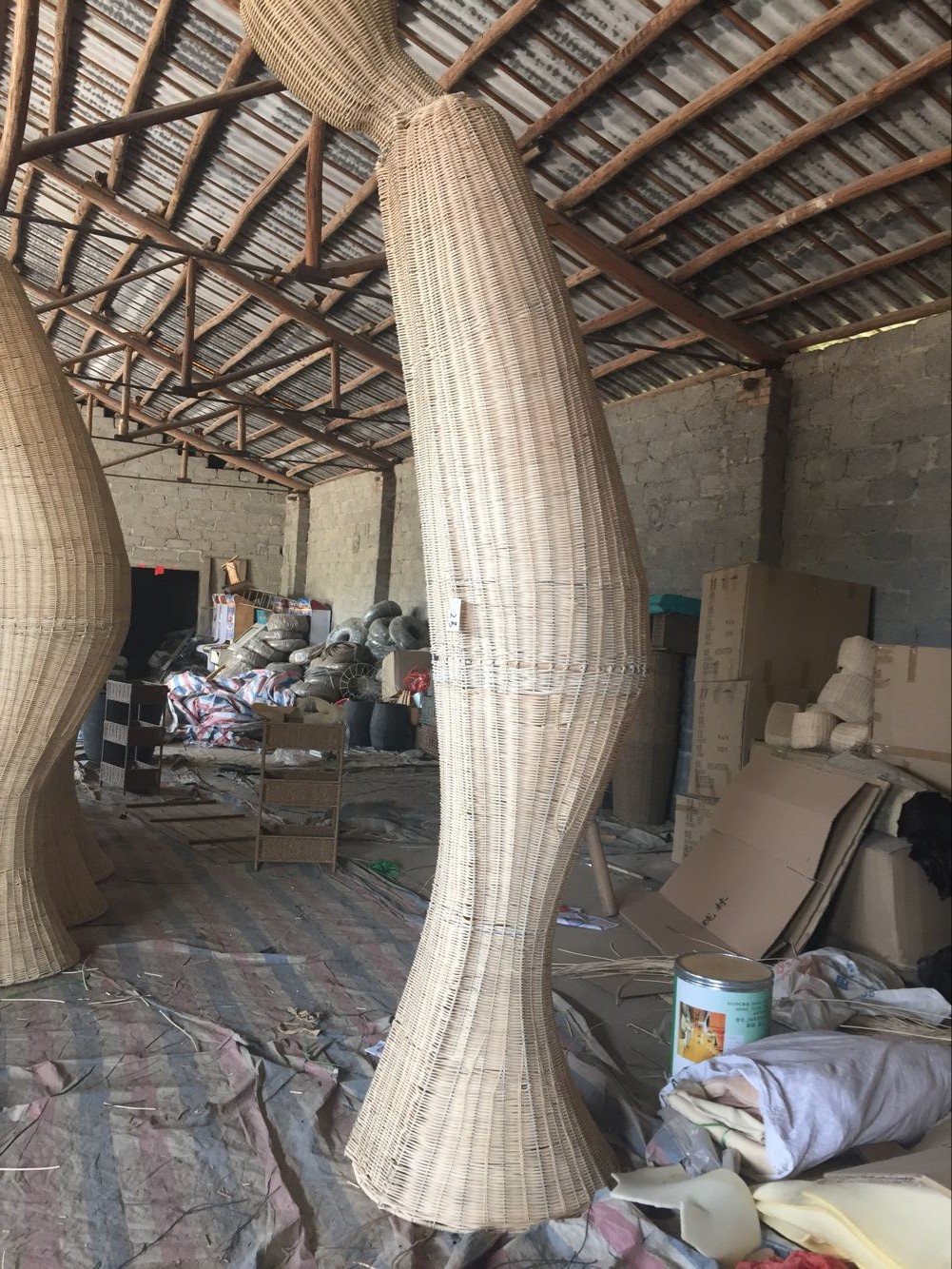 藤编工艺品 藤编人物造型 藤制室内雕塑摆件 定制