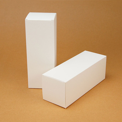 现货折叠上开口白卡纸化妆品奶茶电子产品通用包装盒白盒可定制