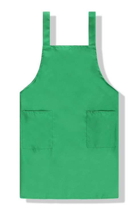 厂家定制新款双肩背带广告工装制服呢围裙 厨房黑色围裙定做