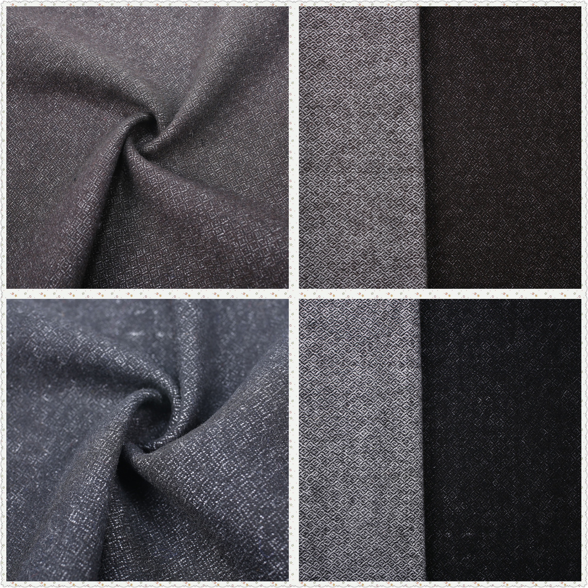 江阴毛纺厂家直供梭织毛呢面料毛棉人字型布料 春秋羊毛西装呢料