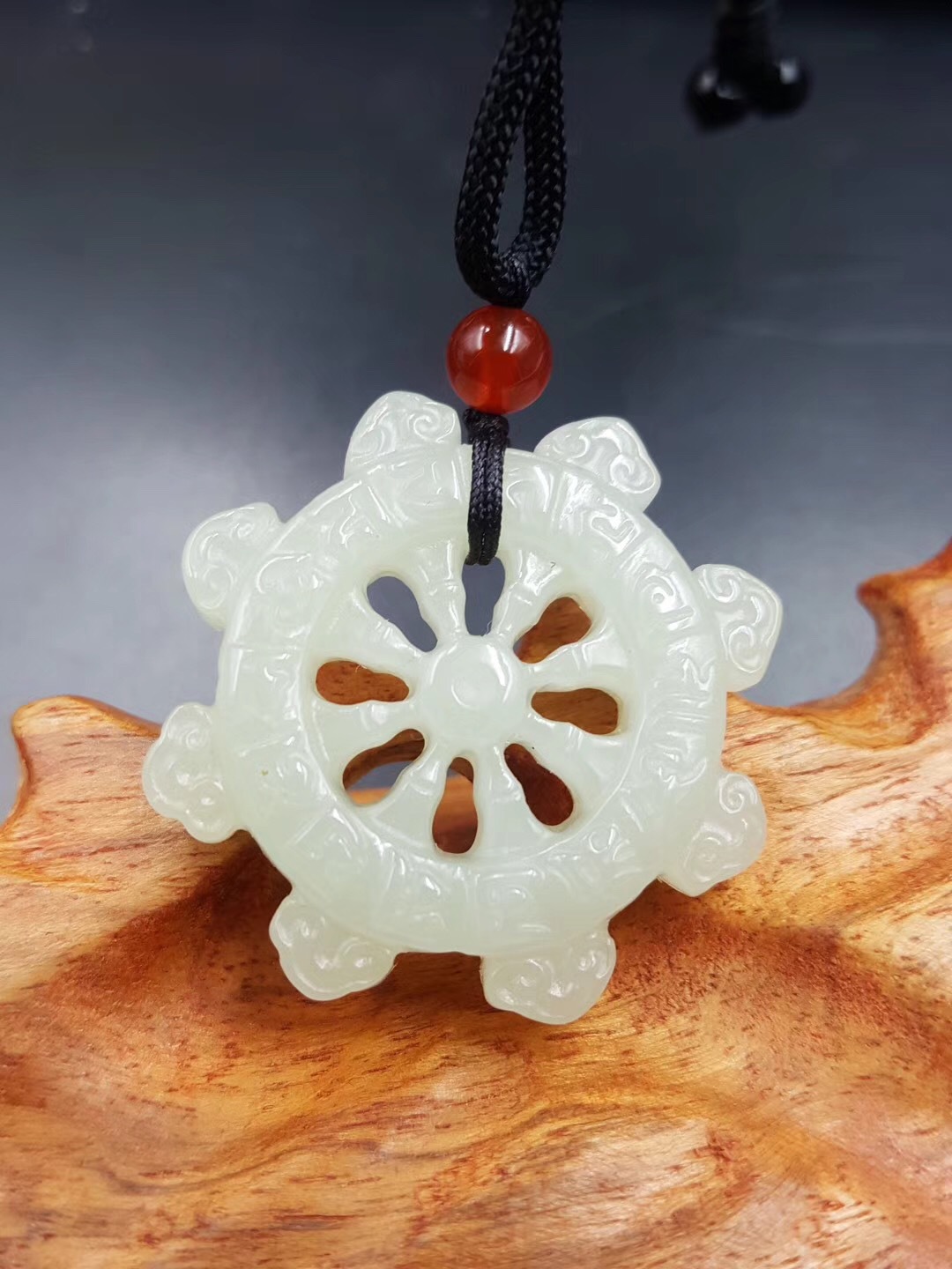 天然正品新疆和田玉白玉轮回吊坠挂件男女款送证书包邮厂家直销