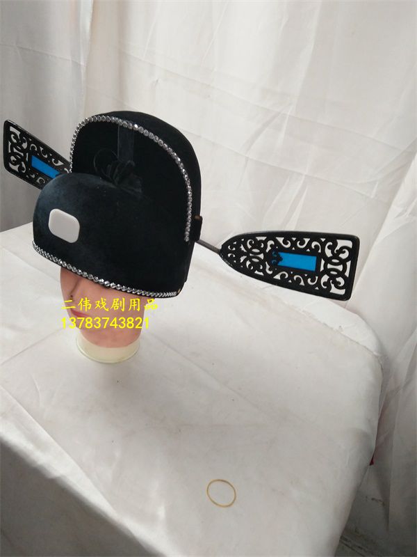 新品纱帽戏曲戏剧用品帽子 官帽县官帽子精品纱帽