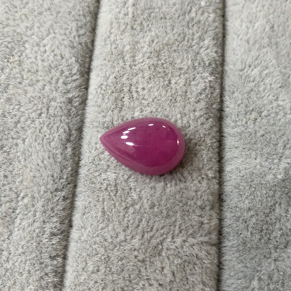 无烧无填充纯天然非洲红宝石11.6x16.8mm水滴形裸石戒面厂家直销