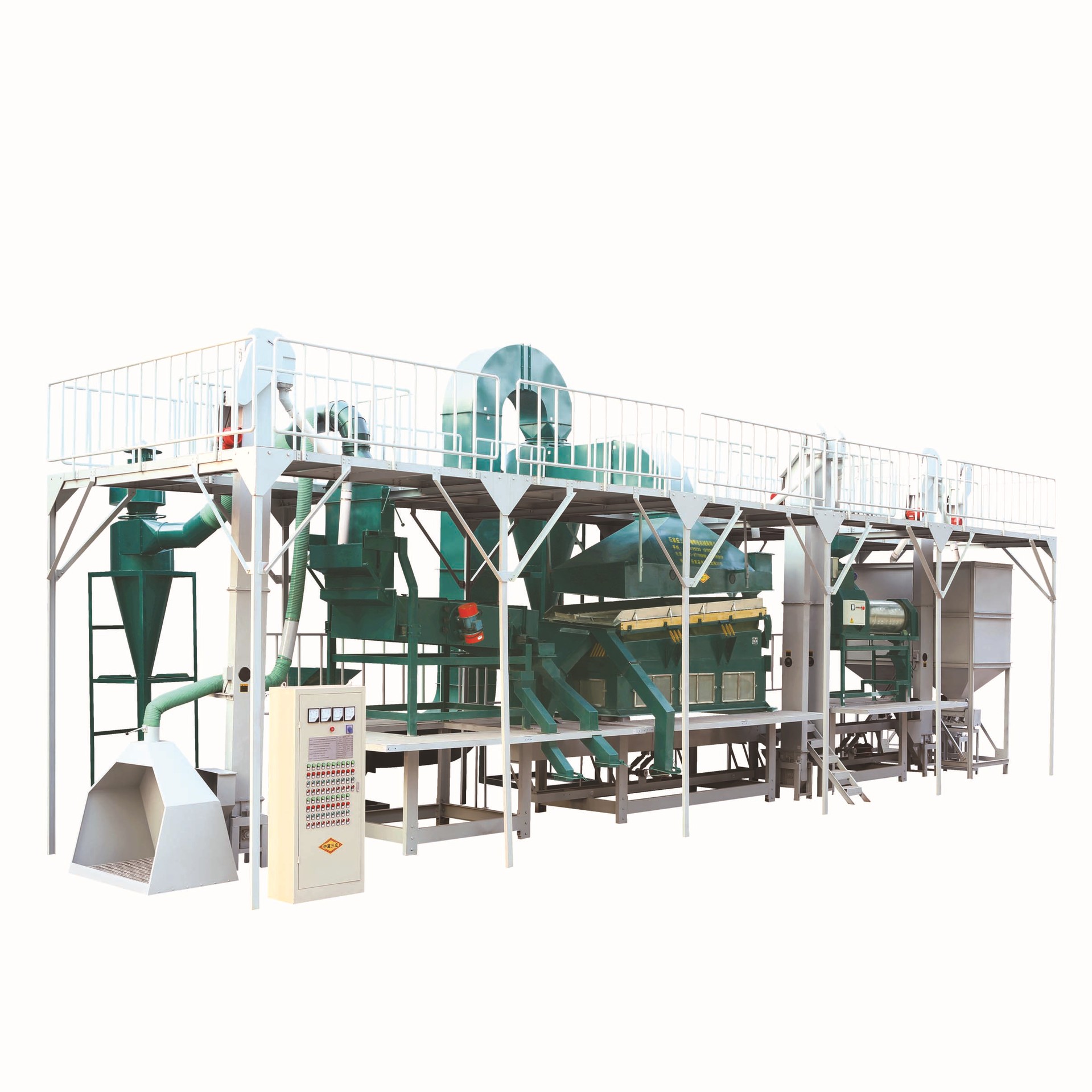 种子粮食加工生产线固定式种子清选筛选精选加工成套设备厂家