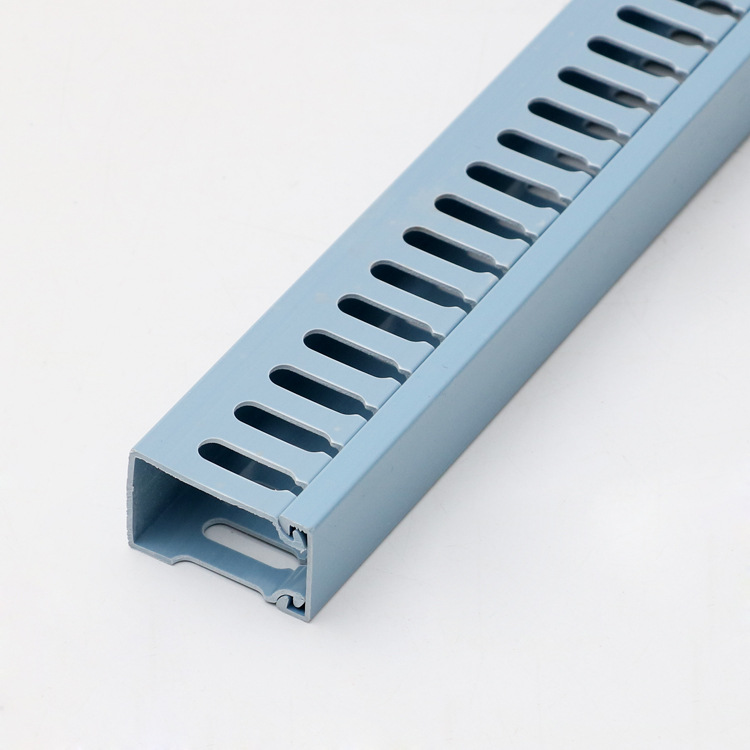 批发配电箱布线槽环保齿形线槽蓝色pxc-40*25 支持定做