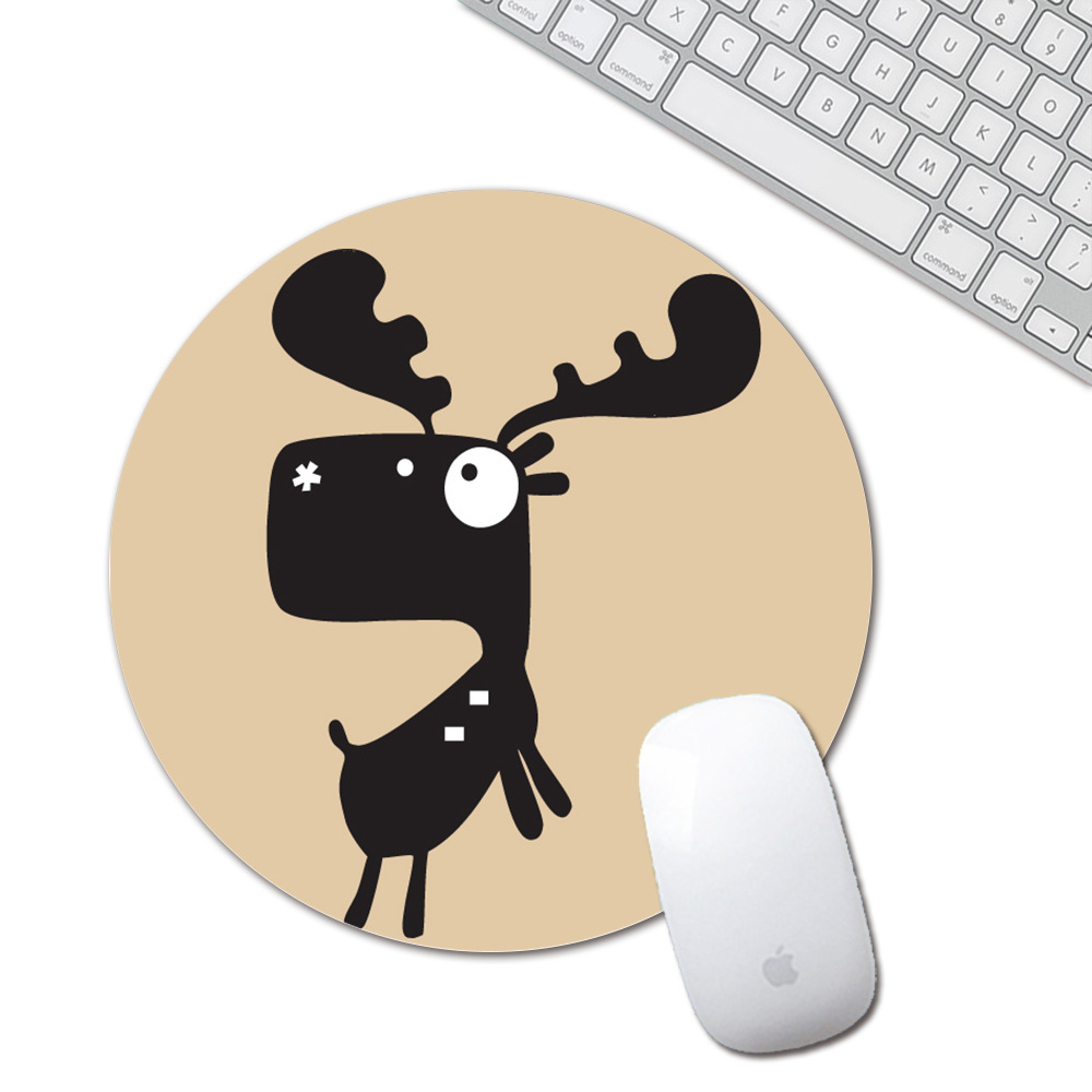 韩国可爱圆形天然橡胶鼠标垫小清新笔记本电脑个性创意办公鼠标垫