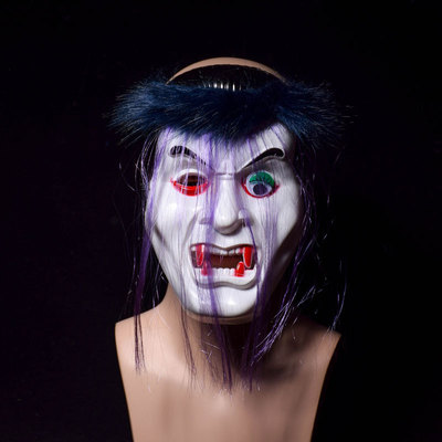 万圣节长发吸血鬼面具恐怖吓人整蛊面具 舞会表演 装扮成人面具