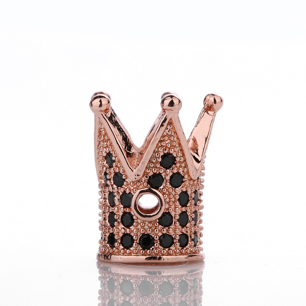 欧美民族风皇冠铜制品微镶配件 精美复古手工diy饰品手串配件厂家