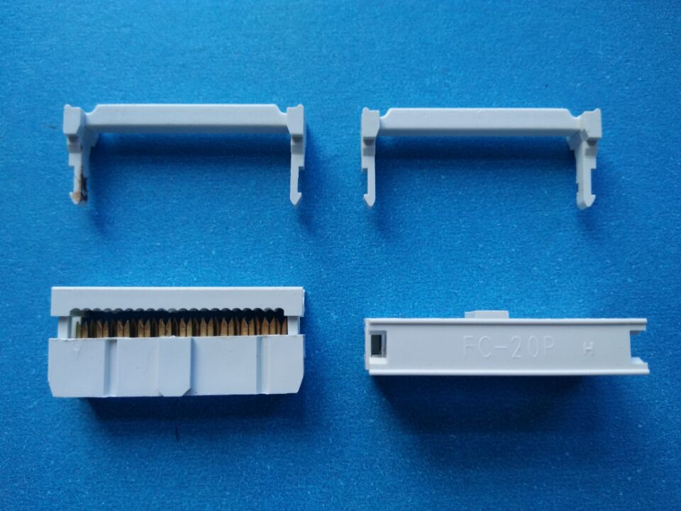 厂家直销idc灰排线压线头 fc20p插头插座 idc线束加工生产2651