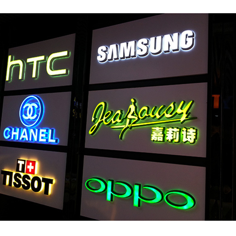 户外灯箱led发光效果|门店广告定制制作|安装发光字
