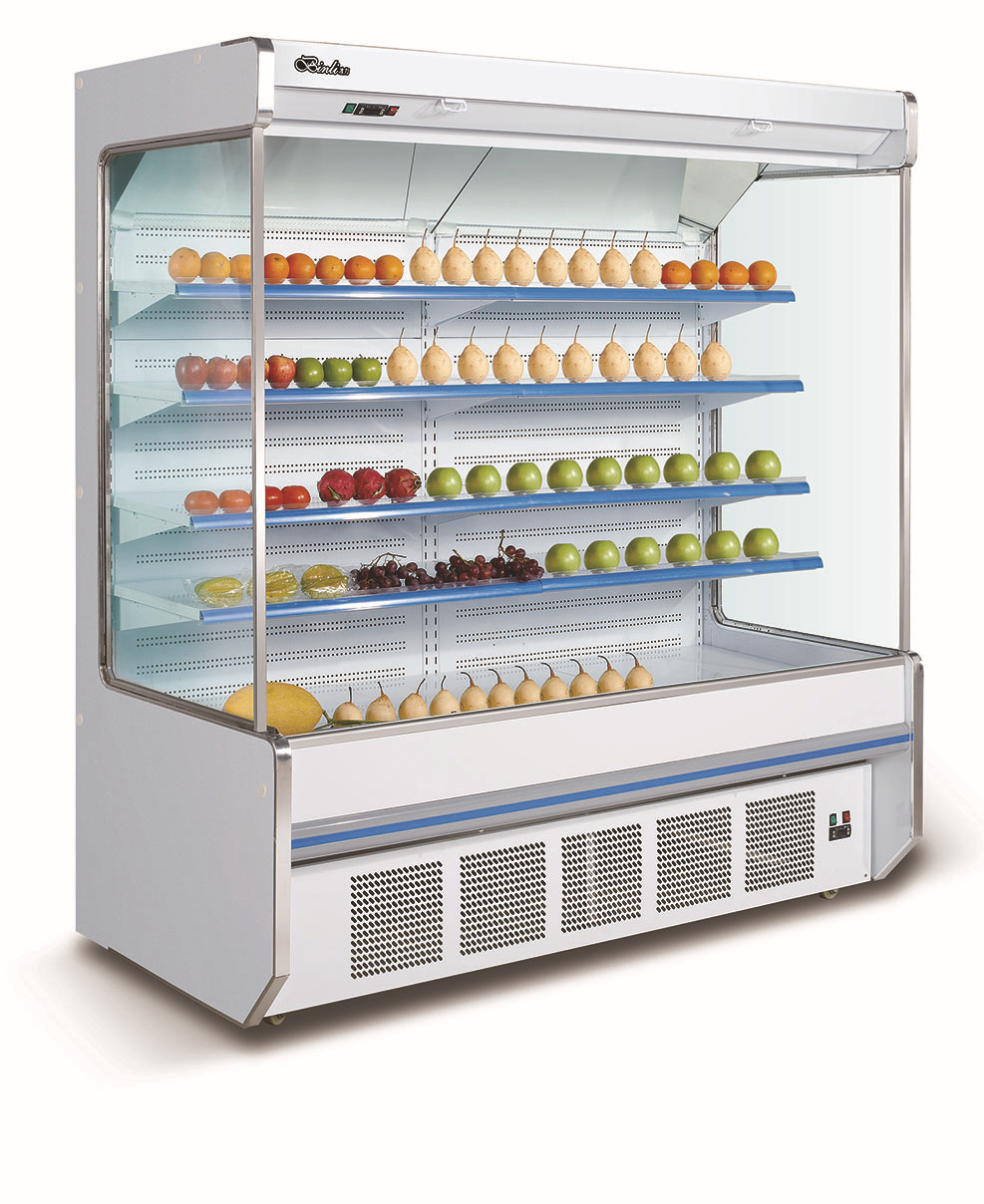 冰力鲜超市展示 冷柜敞开式麻辣烫点菜柜 凉菜风幕柜水果风幕柜