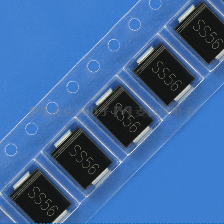 smd贴片肖特基二极管ss56 sr560大电流大体积smc do-214ab 5a/60v