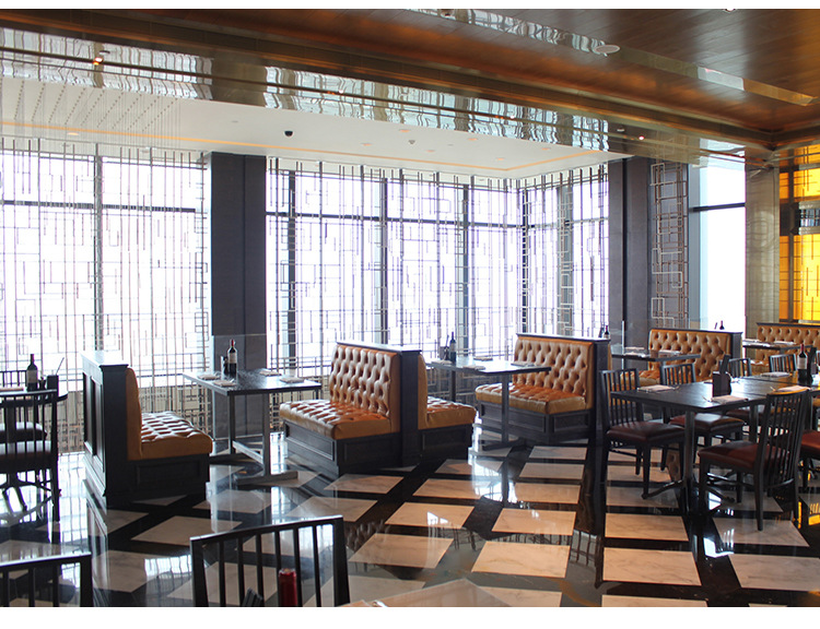 时尚西餐厅沙发式餐桌椅四人座咖啡店奶茶店火锅店双人情侣卡座