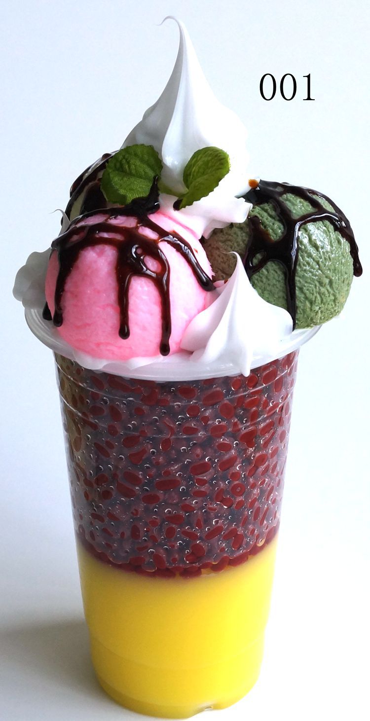 仿真千层芒果杯巨无霸冰激凌700ml模型橱窗摆设模型冷饮道具样品