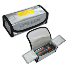 锂电池手机电池防爆袋保护袋立体 185*75*60 阻燃耐高温收纳袋