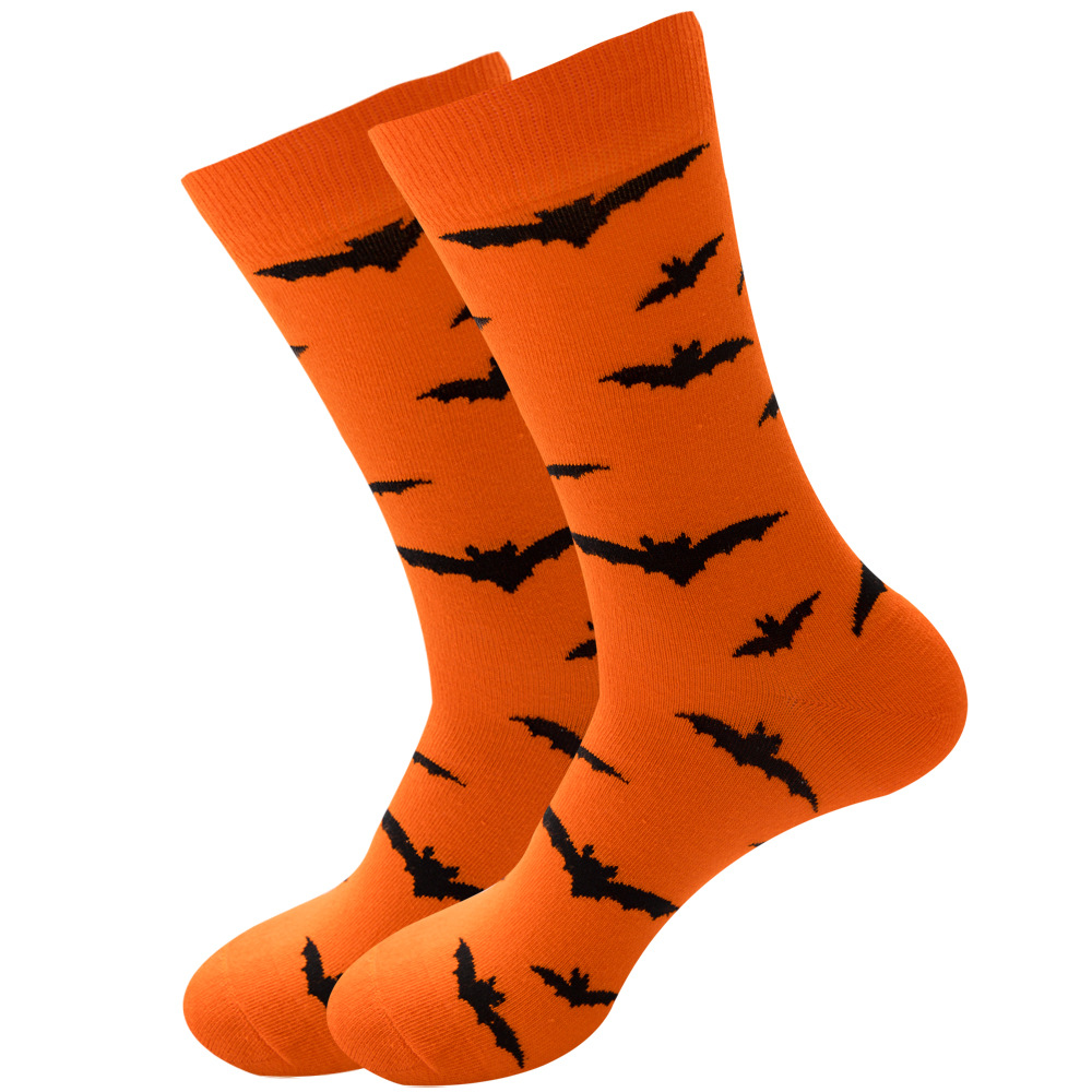 Autumn and Winter New Trendy Socks Halloween Men's Socks Skeleton Alien Women's Socks Pumpkin Socks Monster Tube Socks Bat