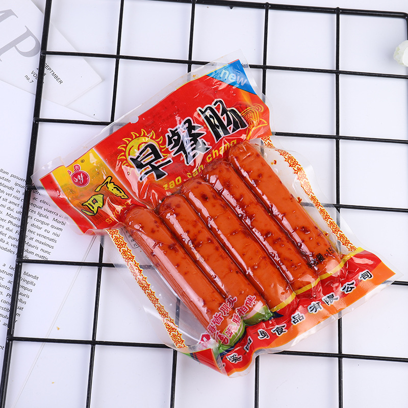 四勇140g早餐肠风味即食儿童食品营养休闲小吃厂家批发一件代发