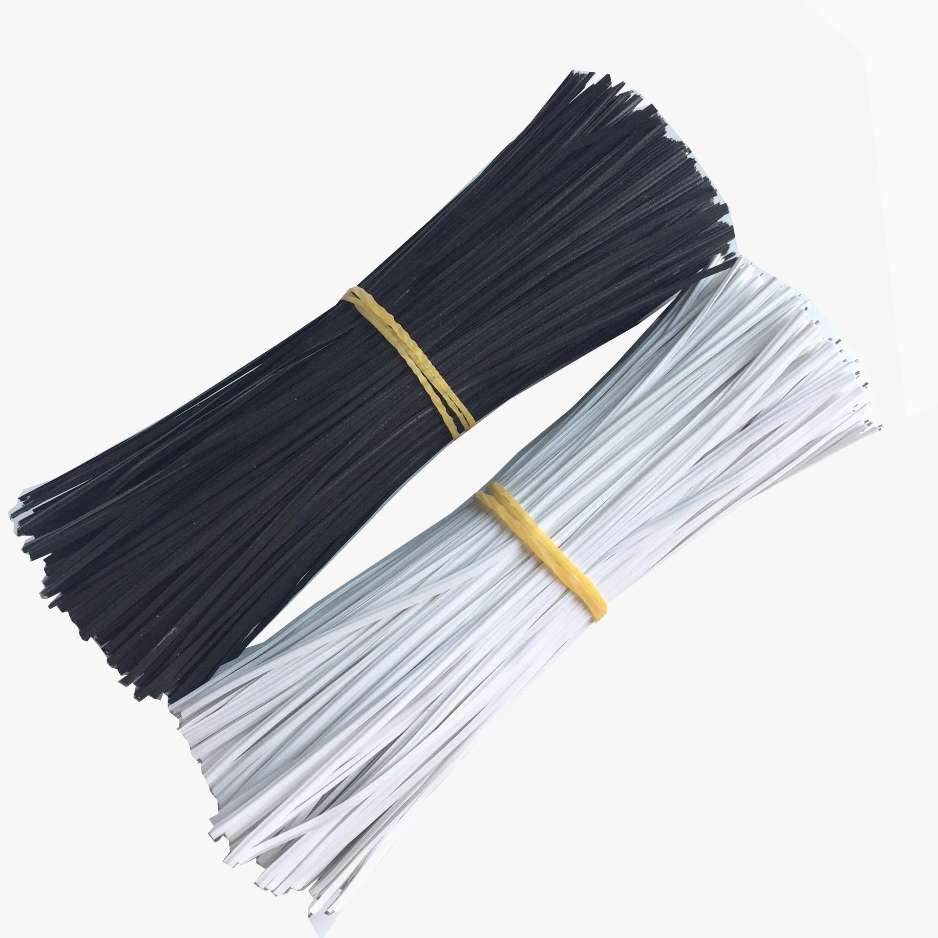 銮鹏黑白扎丝扎带电线绑绳扎线铁芯捆带12厘米包塑镀锌包胶绑线