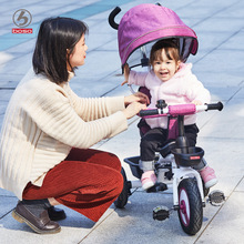 boso宝仕儿童三轮车脚踏车婴儿推车自行车宝宝童车免充气转向车