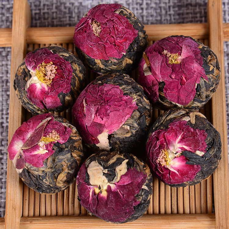 云南玫瑰花茶 滇红玫瑰花茶龙珠 红绣球 凤庆红茶500g 滇红龙珠