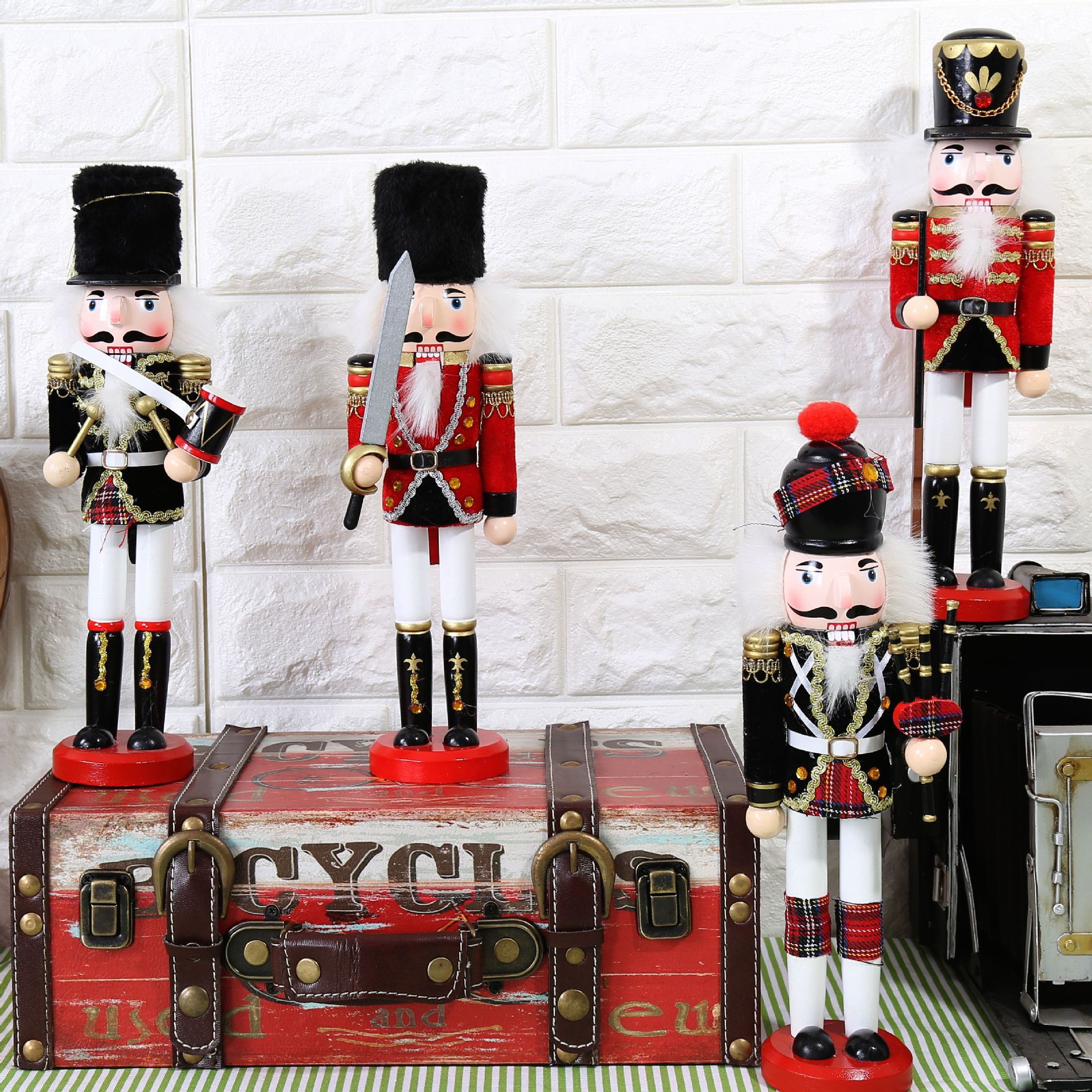 胡桃夹子木偶兵英伦风士兵小锡兵30cm 甜品店桌面装饰摆件送闺蜜