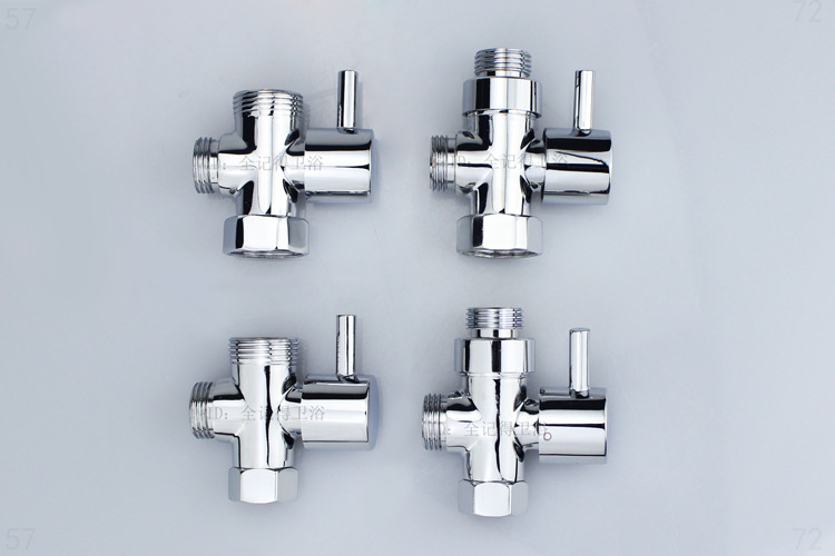 卫浴配件 淋浴花洒分水器 快开分水器 提拉三通水器全4分6分