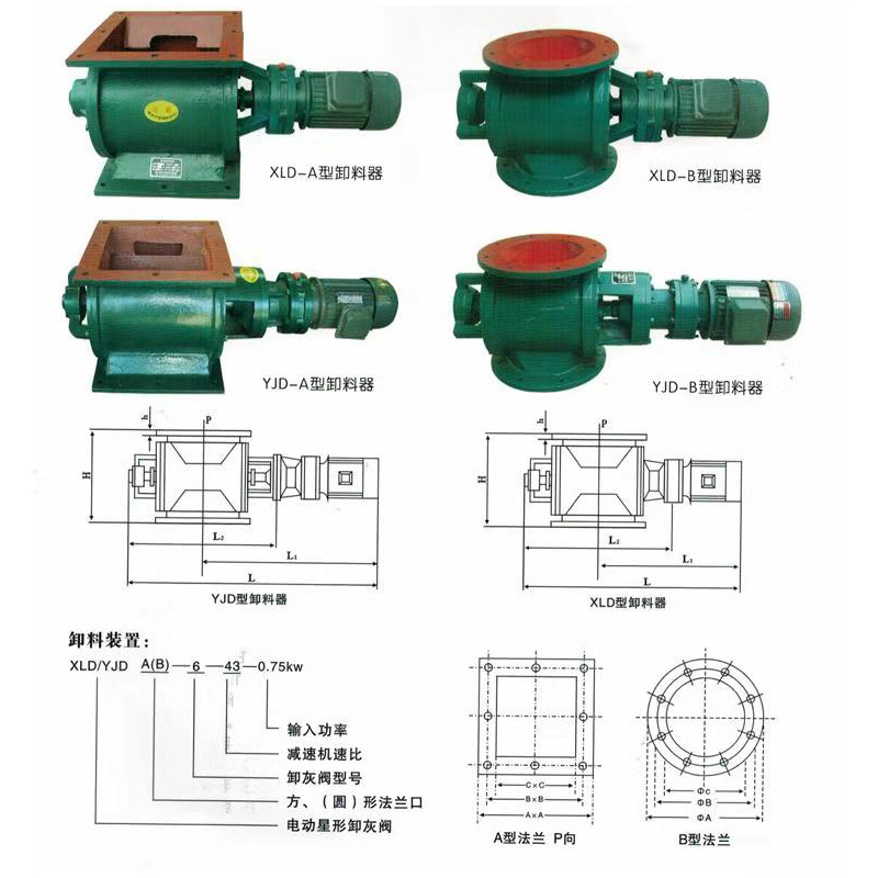 琳毅环保厂家直销 电动卸灰阀 ycd方口圆口铸铁 星型卸料器关风机 耐