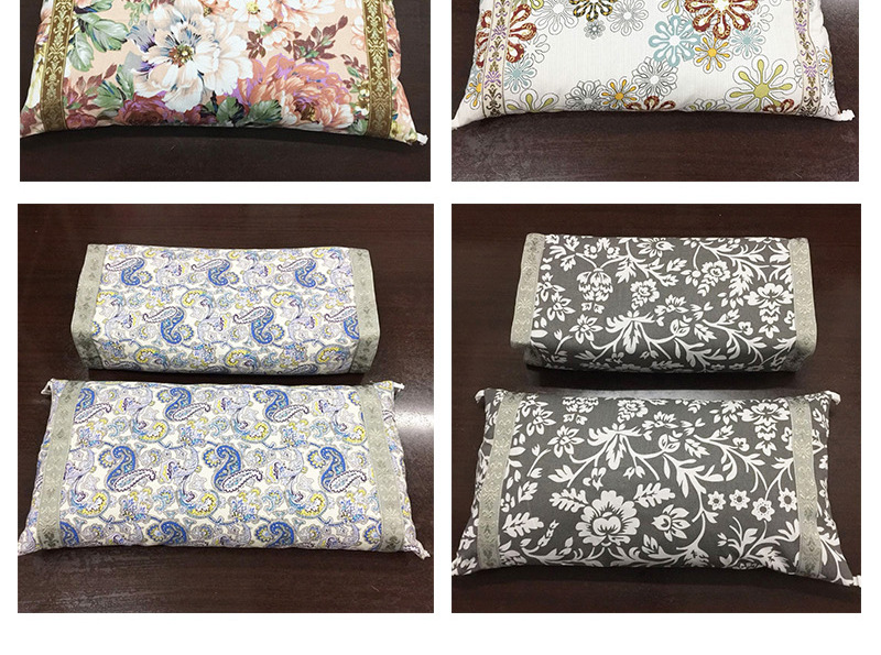 纯棉老粗布大米壳枕头 宫廷大米壳可调高低枕头 团购一件代发枕头