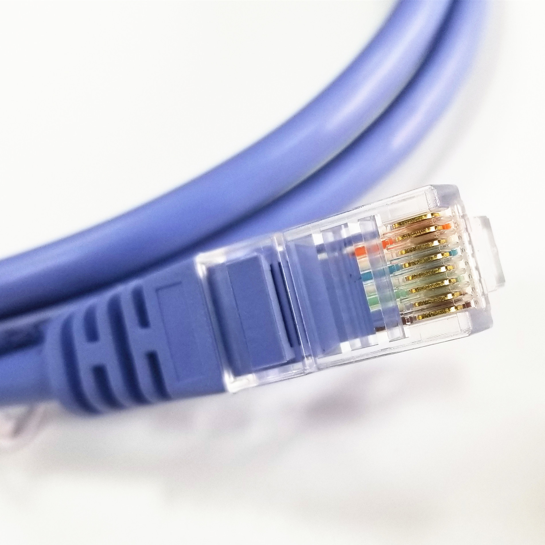 工厂批发cat5e超五类成品跳线纯铜水晶头网线电脑连接线2米