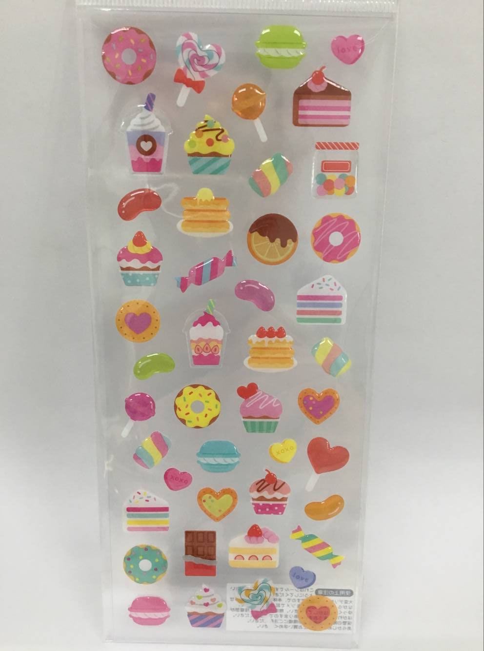 滴胶糖果彩色贴纸滴胶水晶可移贴纸3d水晶透明贴纸环保无铅