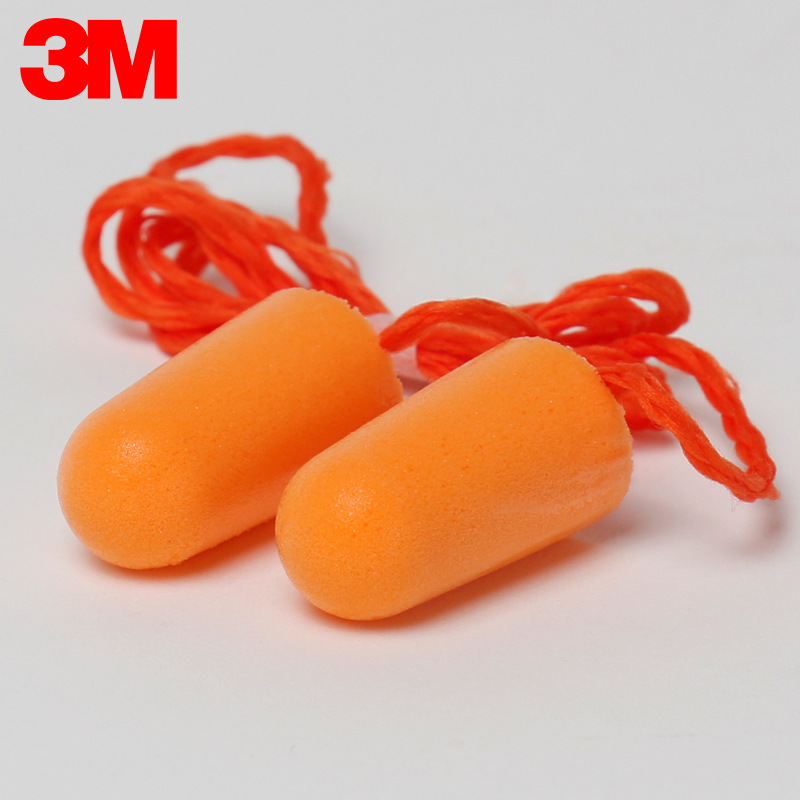 3m经销1110子弹型带线耳塞专业隔音降噪耳塞自习施工防噪音耳塞