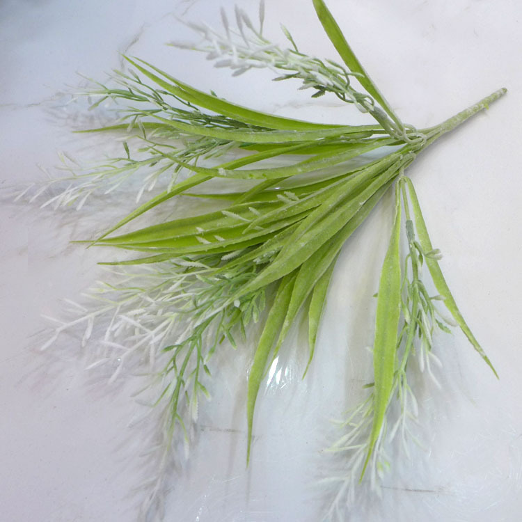 仿真把束假草 植毛植绒水草麦草家居室内花束摆设 仿真植物水草