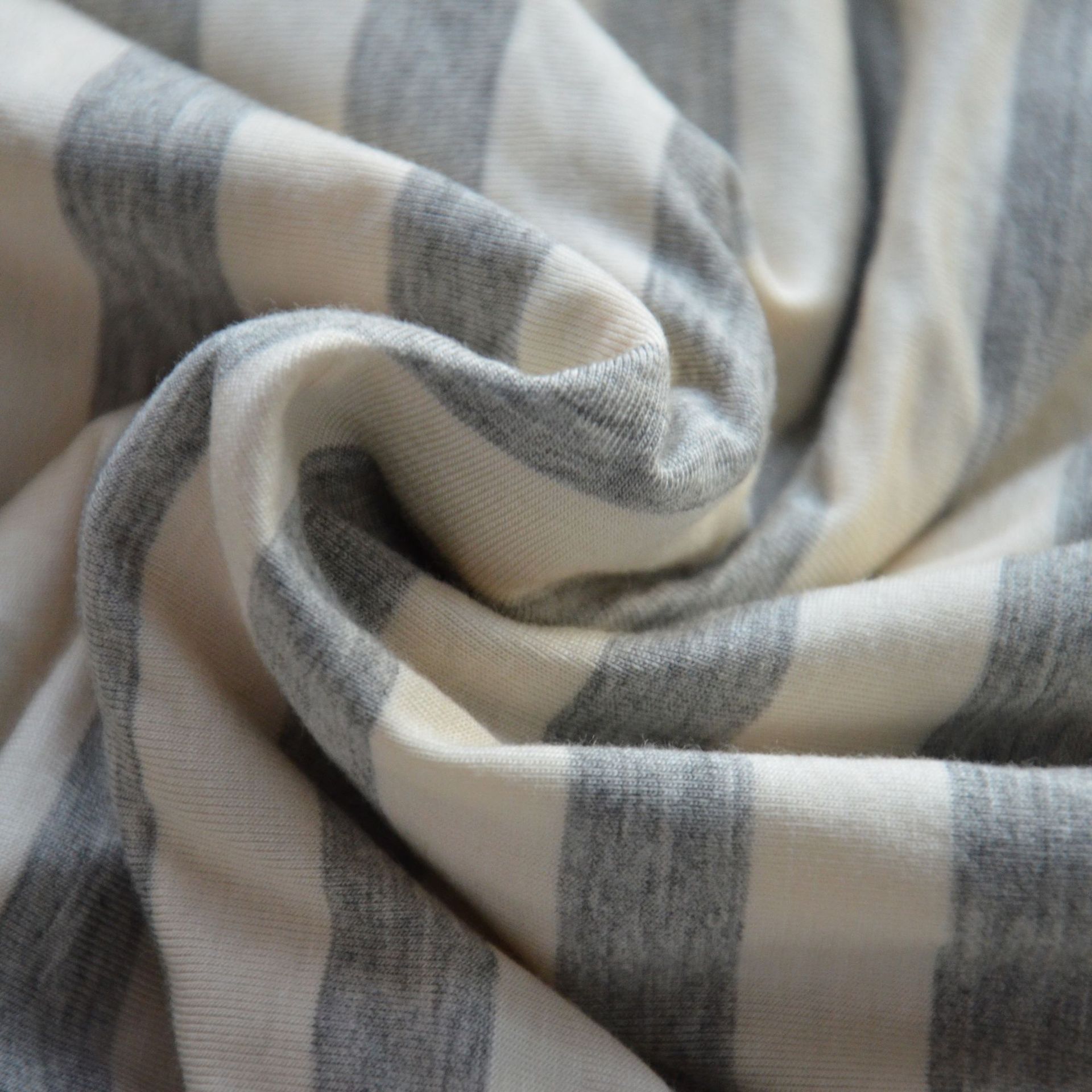 有机棉彩棉条纹面料 t恤内衣婴幼儿服装面料