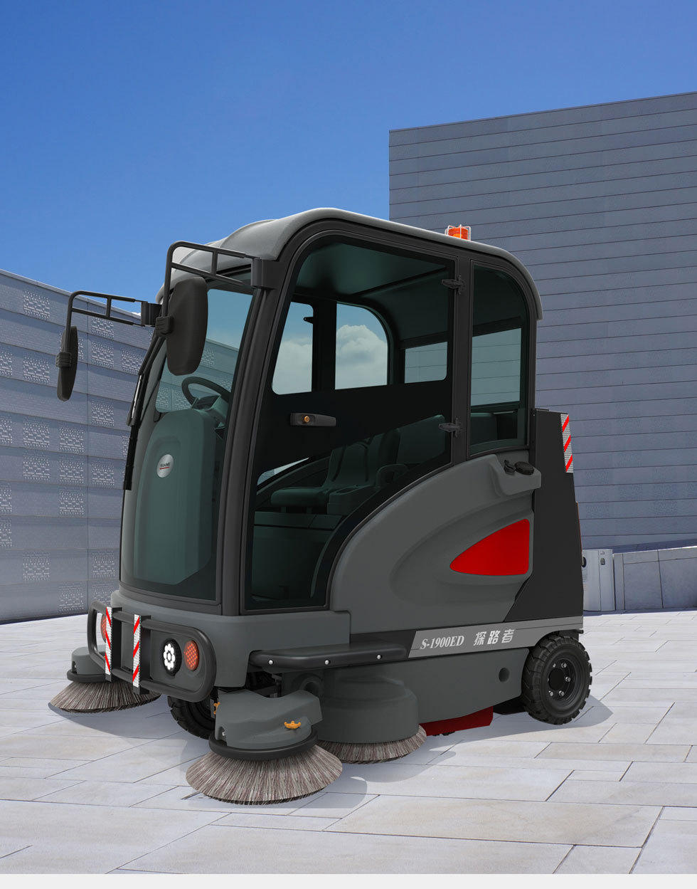 上海高美全封闭自卸垃圾扫地机室外工业园清扫车扫地机吸尘洒水车