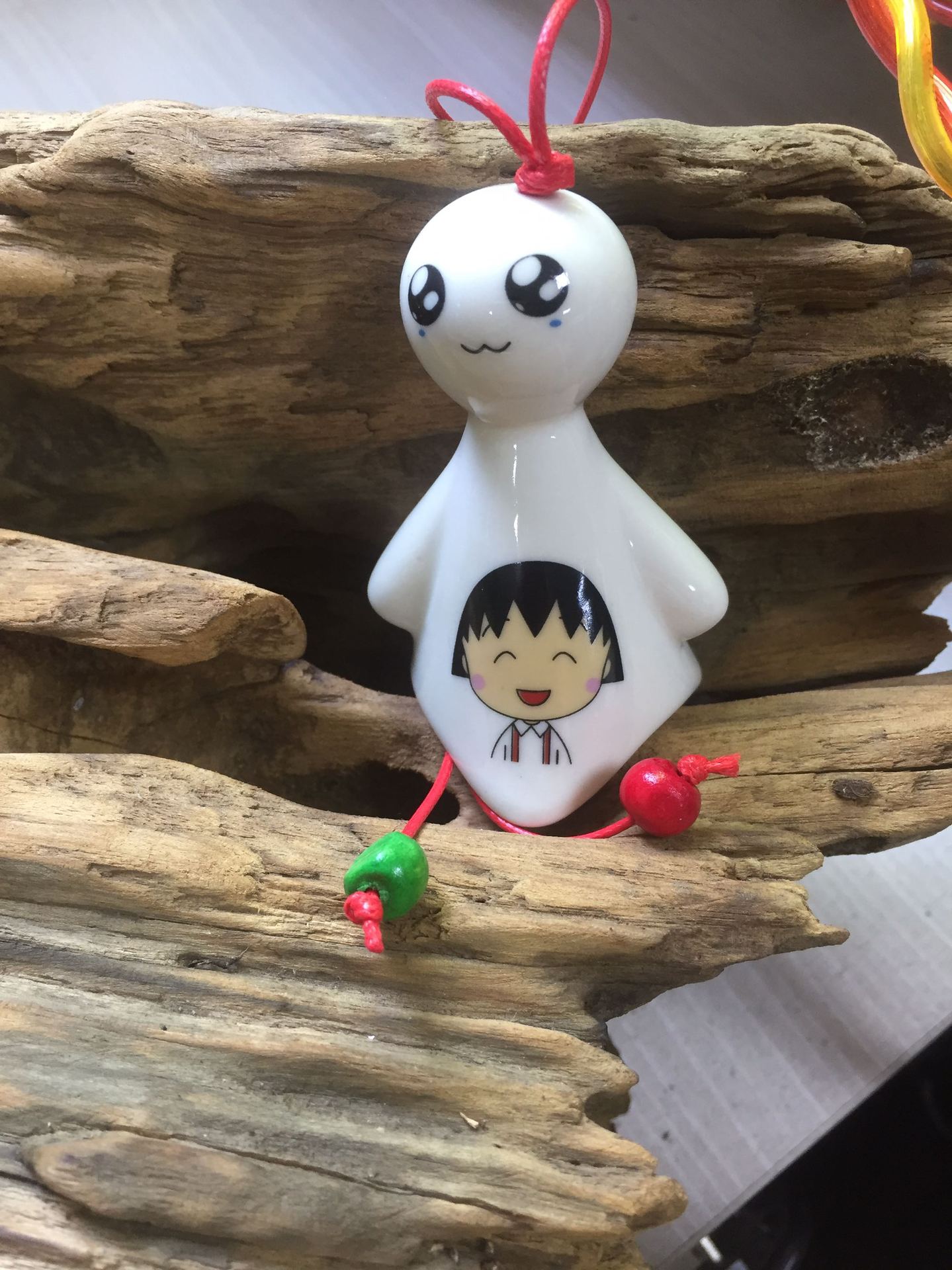 日式萌物卡通一休哥公仔 陶瓷风铃 小号晴天娃娃挂件 diy挂饰门饰