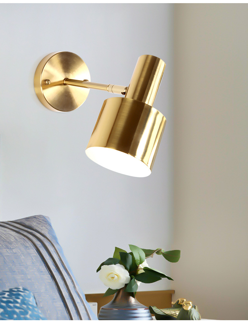 北欧创意个性电镀铁艺镜前灯床头灯楼梯过道客厅背景墙装饰壁灯