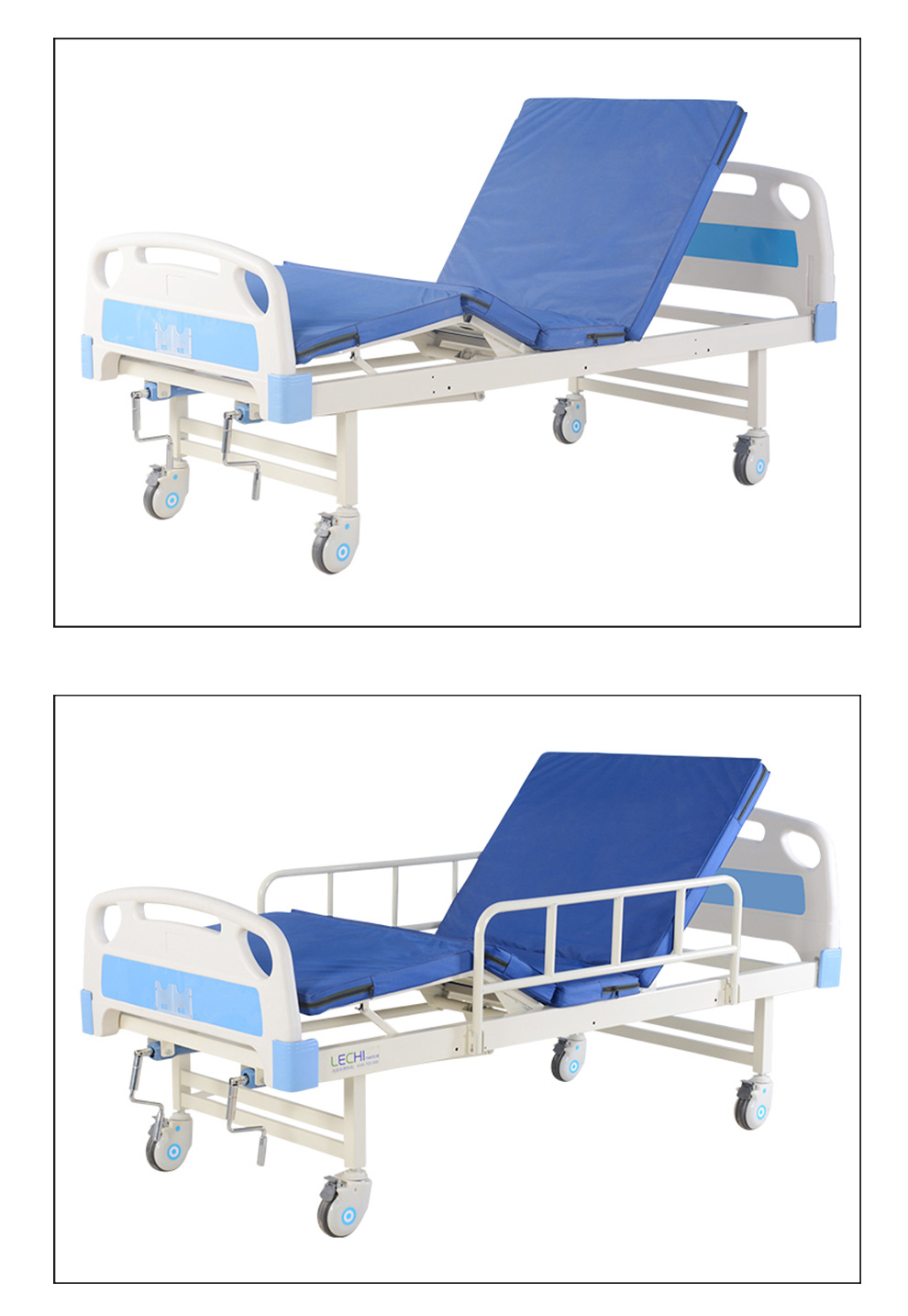 乐驰双摇病床起背家用护理床老人瘫痪病人医疗床瘫痪床手摇病床