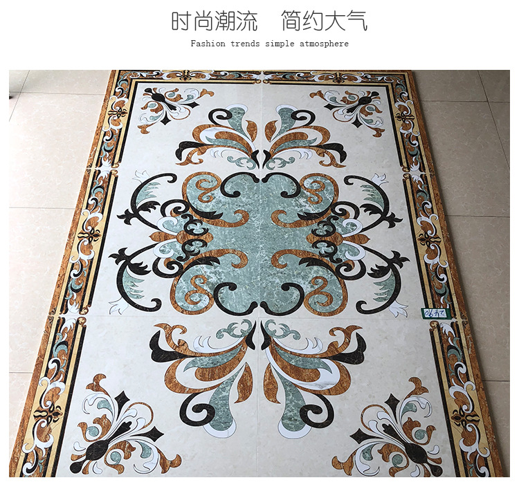 客厅地毯砖过道地砖金丝釉拼花地砖抛晶砖拼图地板砖拼花厂家直销