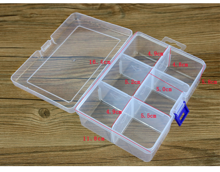 透明长方形塑料收纳整理盒分格电子元器件展示盒pp材料零件分类盒