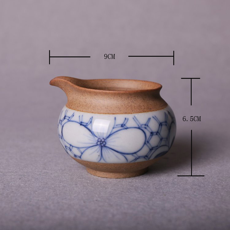 景德镇全手工拉胚公道杯 陶瓷手绘粉彩公道杯 粉彩陶泥公道杯