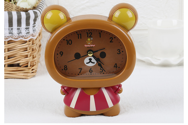 学生床头小熊闹钟 创意礼品批发 儿童卧室起床卡通闹铃厂家直销