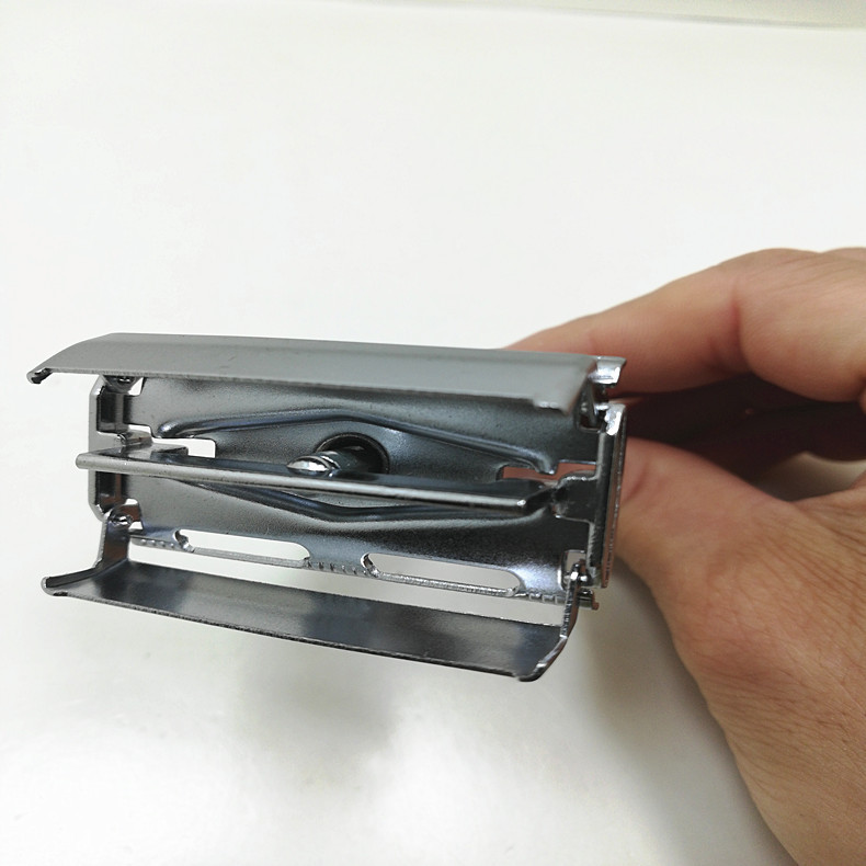 批宁丰997-3a剃须刀 手动胡须刀刀架 老式刮胡刀金属刀架盒装