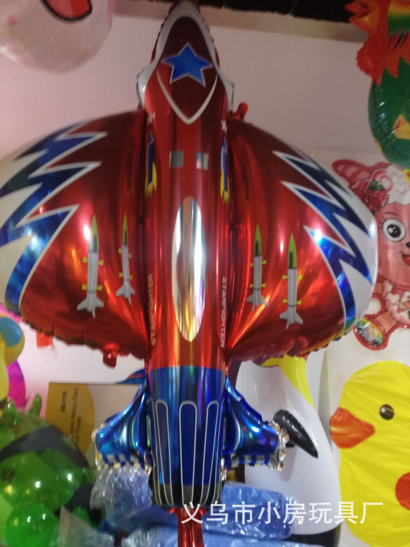 铝膜卡通气球战斗机 批发升空飞轻气球铝膜大飞机战斗机
