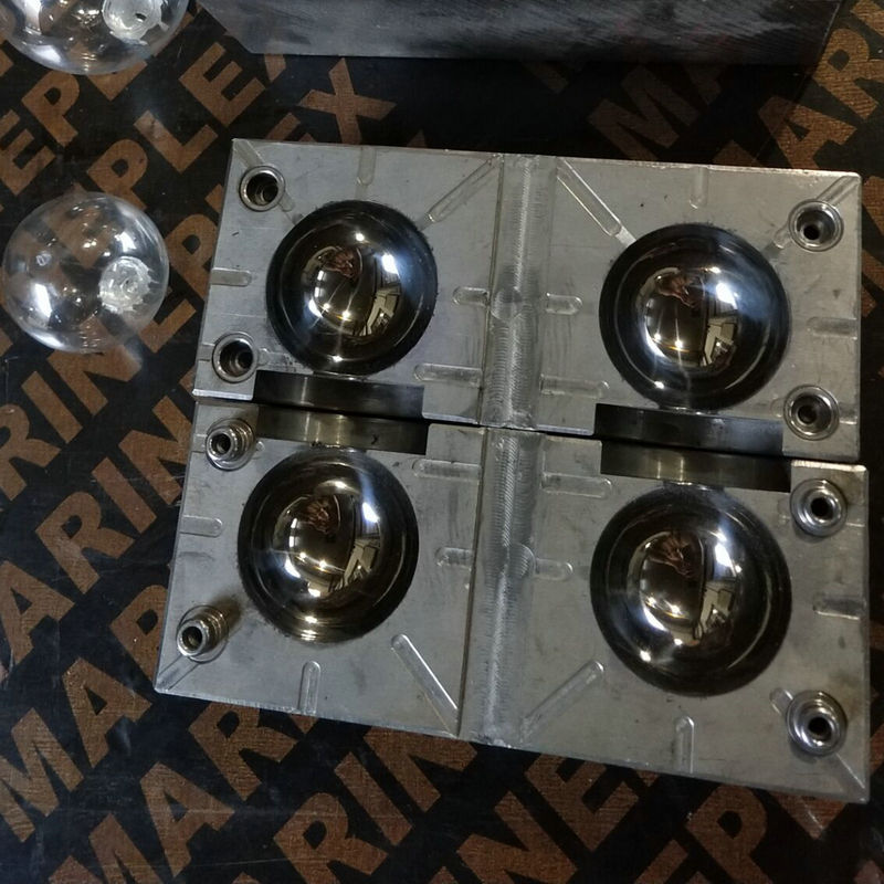 模具加工圣诞节日装饰圆球灯泡大小套装模具自锁可调偏心瓶坯模具