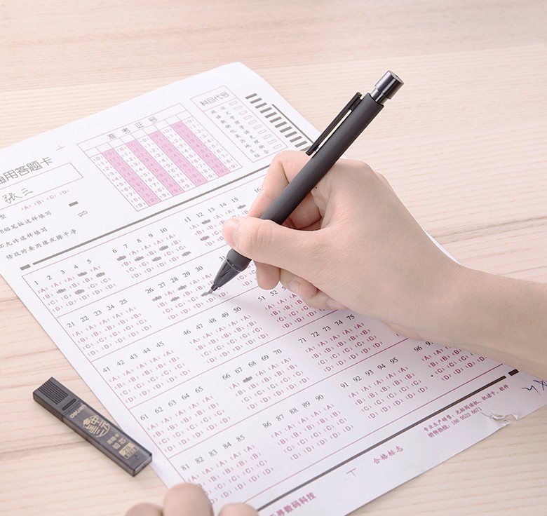 得力s357答题卡铅笔套装2b考试专用笔学生涂卡铅笔铅芯自动笔文具