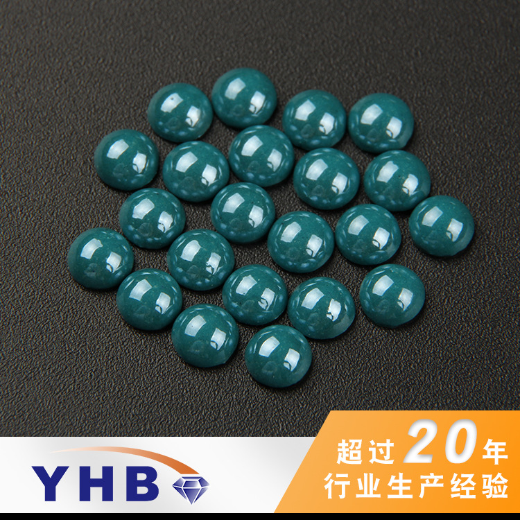 Factory Wholesale Hot Pearl Yhb Hot Drilling Flat Blue Green Ceramic Square Diamond 8mm Textile Accessories Hot Drilling Water Drop