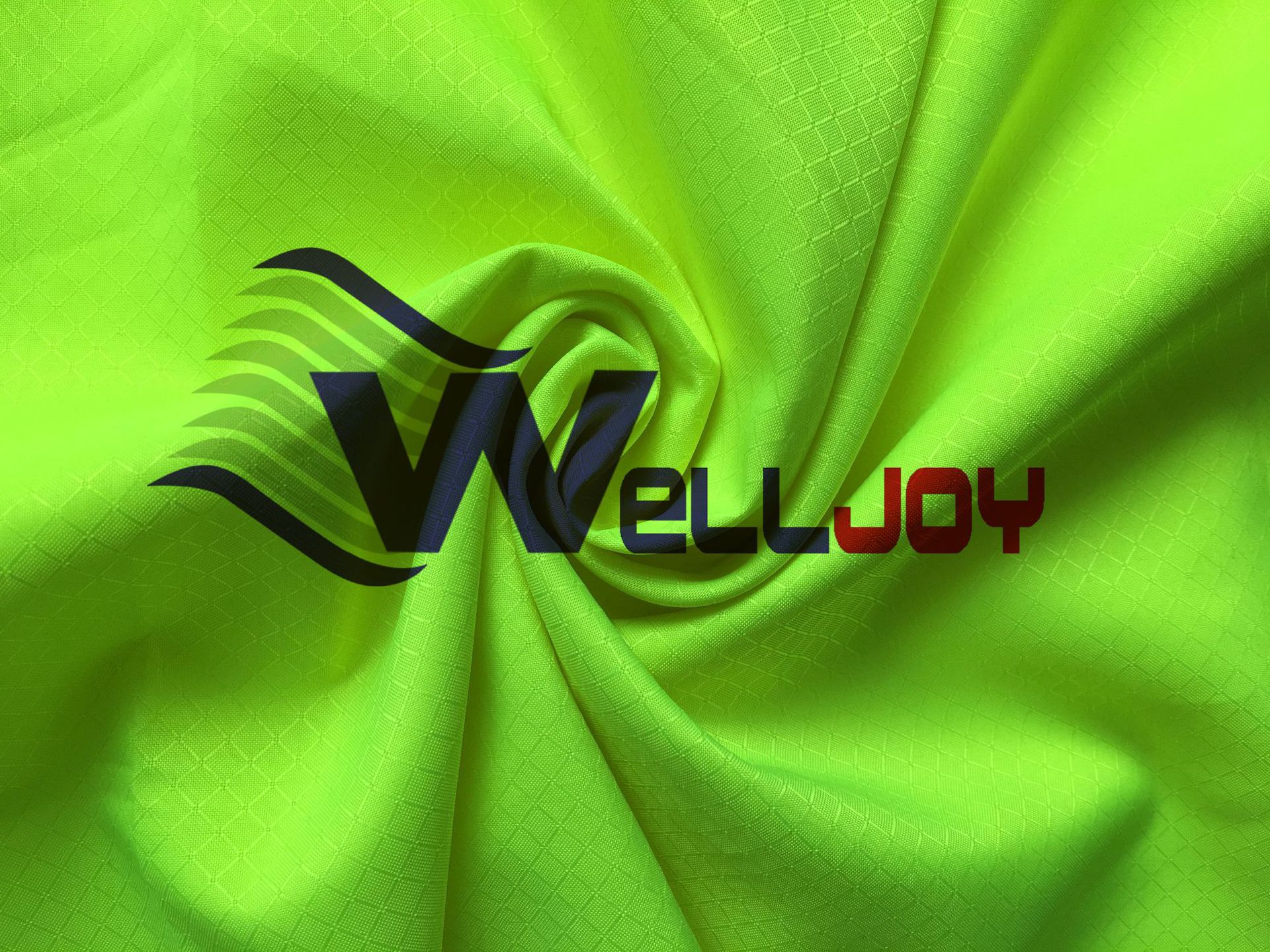 提花菱形格子牛津布荧光黄箱包布料防撕裂格子rip stop格子布