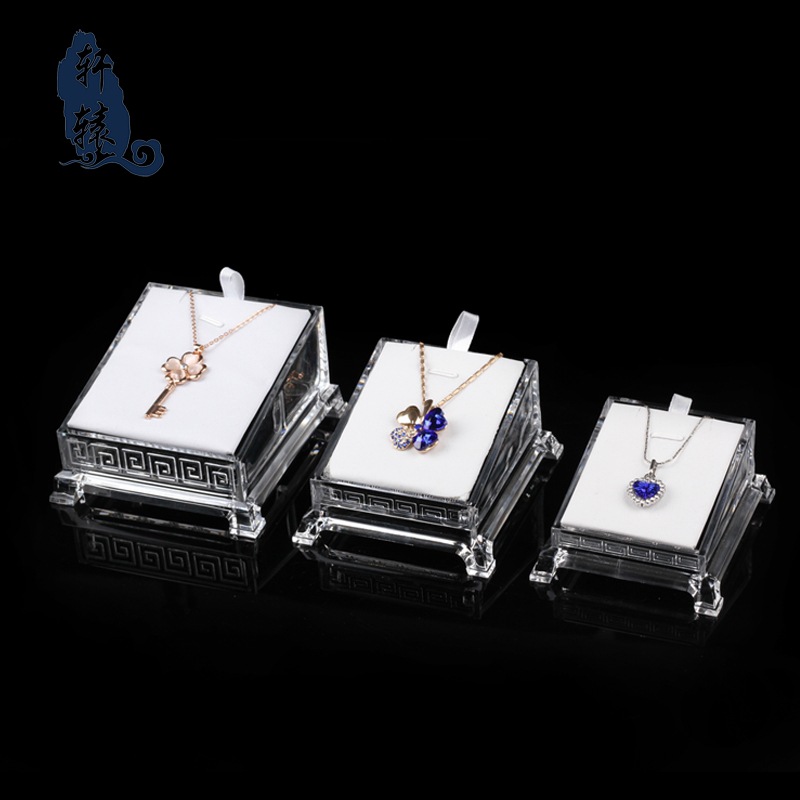 亚克力吊坠展示架翡翠展示道具首饰架挂件架子珠宝柜台透明底座托